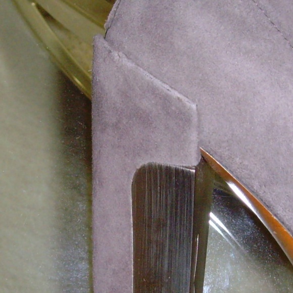 Brian Atwood Grey/Gray Suede High Heel Ankle Boots (8) - Picture 15 of 16